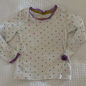 Boden Colorful Star Pattern Pointelle Shirt